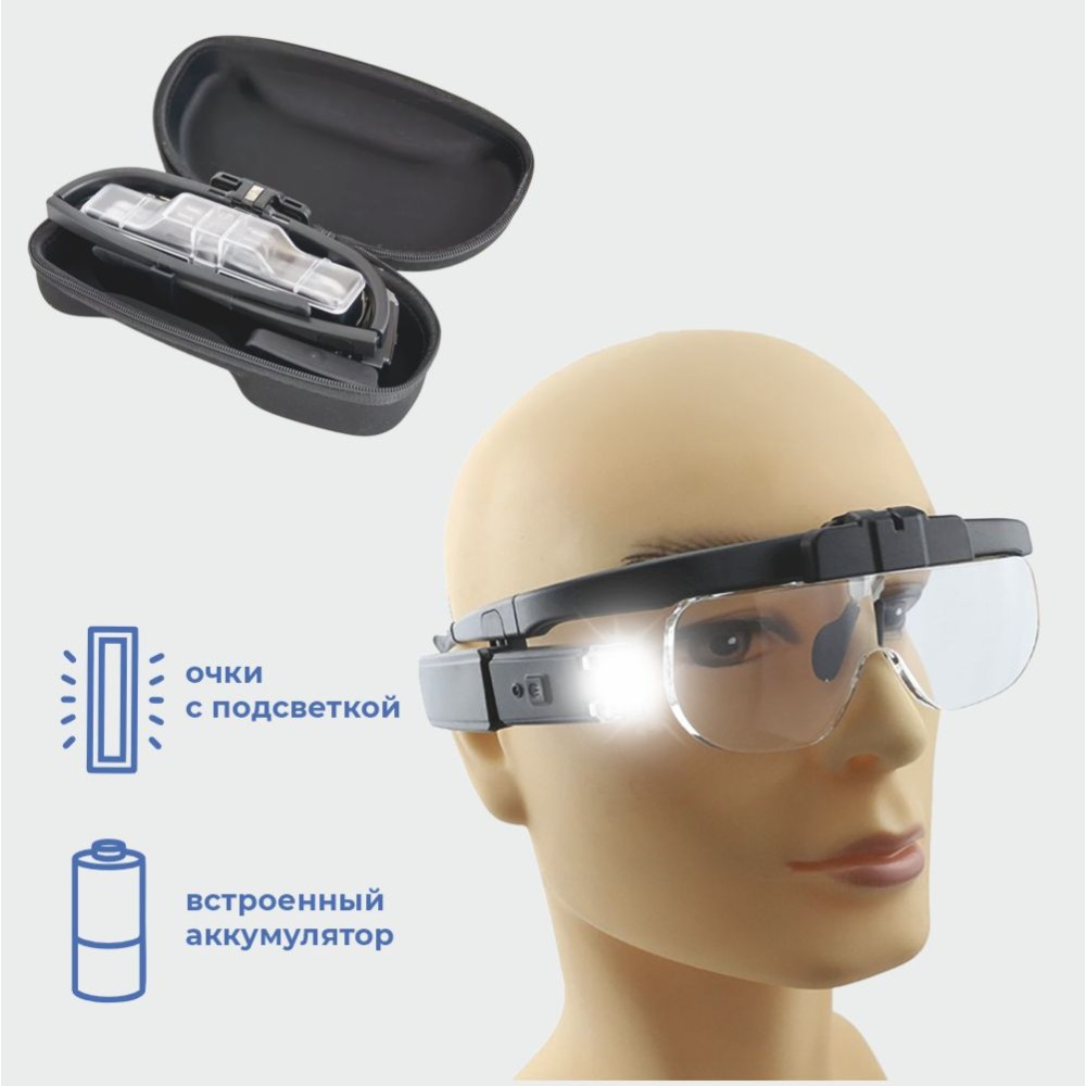 Очки-лупа с подсветкой