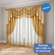 Шторы комнатные «Вензеля» 2 вида (золото+белый и бордо+белый)